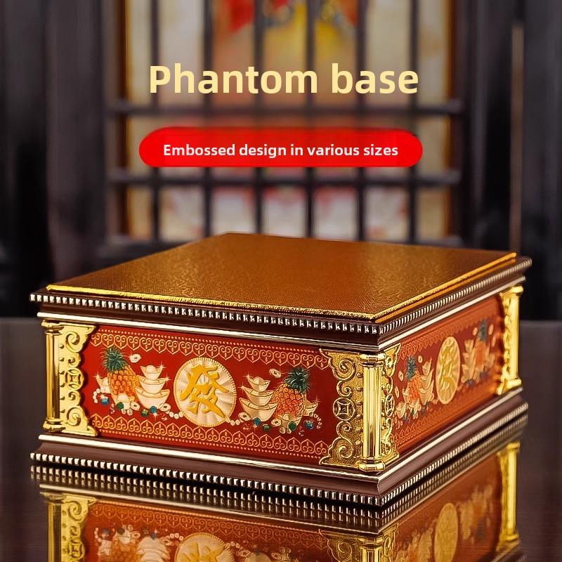 一种致富方式观音菩萨佛像基座加高拜桌关公财神桌莲花座垫高红色