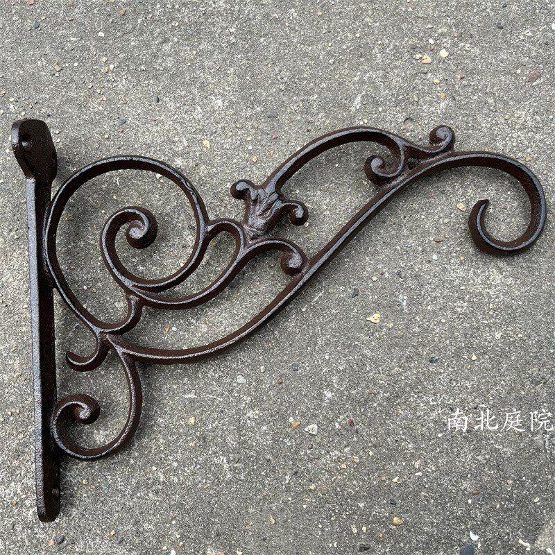 欧式古典铸铁挂钩 复古铁艺大挂钩 庭院花园阳台院子壁挂吊篮盆栽