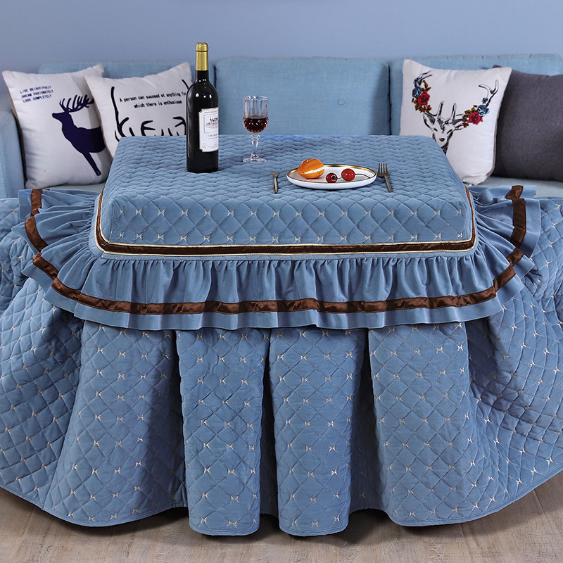 烤火桌子罩套大裙摆电炉桌布揭盖夹棉桌套罩正方形麻将机烤火围罩,居家布艺,烤火罩,淘宝优惠券,粉丝福利购,淘宝优惠卷