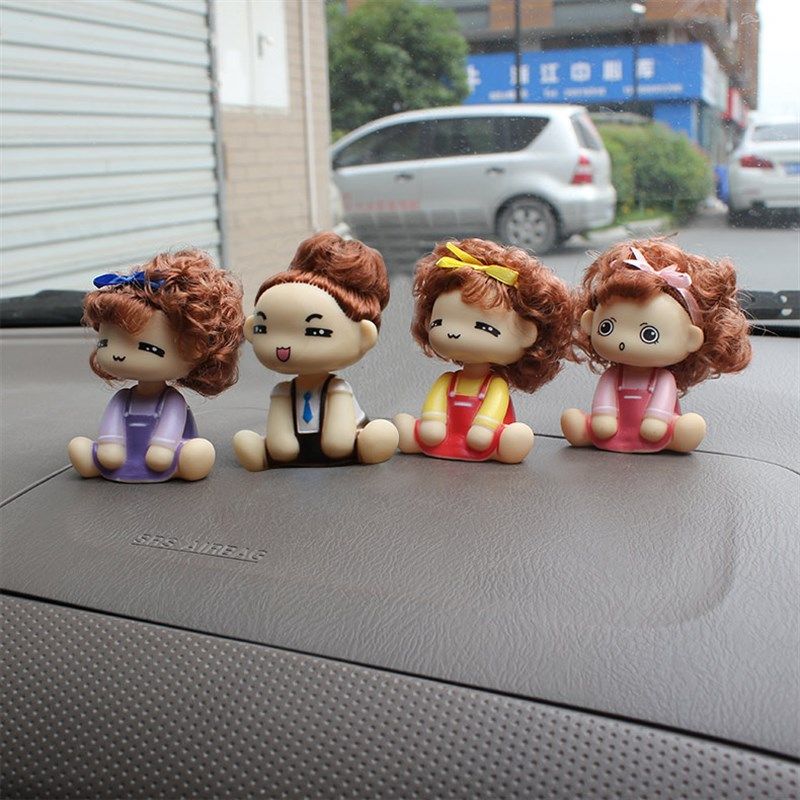 酷域摩丝公仔摩丝娃娃摇头公仔汽车摆件个性萌卡通装饰品4件套,汽车用品/电子/清洗/改装,摆件,淘宝优惠券,粉丝福利购,淘宝优惠卷