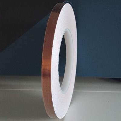 源头厂家优质自粘铜箔胶带导电纸变压器屏蔽铜带可焊引线加工定制