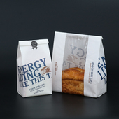 食品牛皮纸袋 手工现烤吐司防油纸袋 烘焙包装 开窗淋膜面包吐司袋