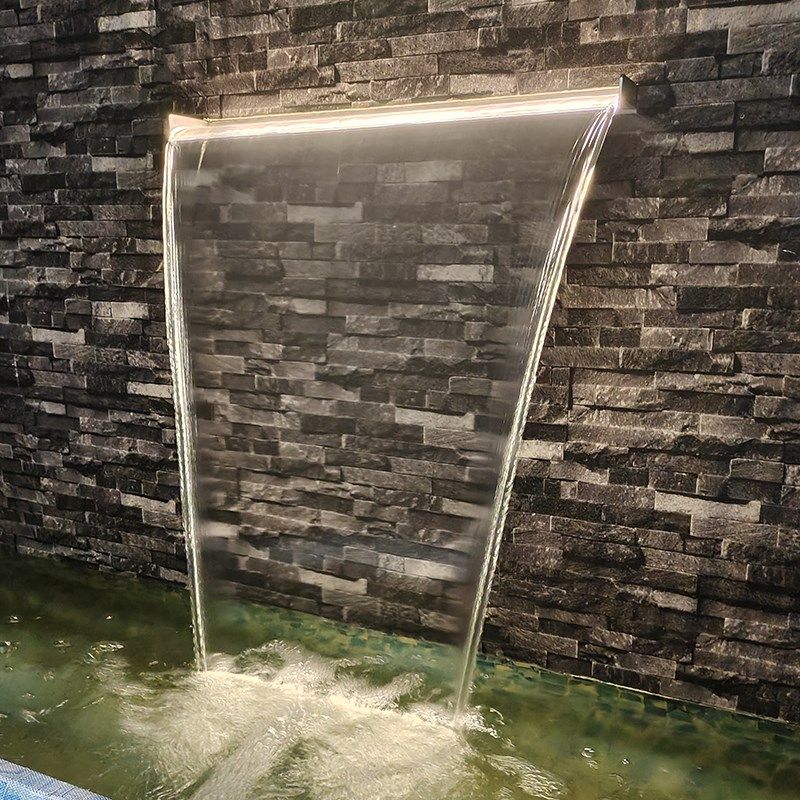 园林花园景观LED水幕墙不锈钢瀑布水景出水口鱼池流水叠水瀑布口,商业/办公家具,叠水瀑布,淘宝优惠券,粉丝福利购,淘宝优惠卷