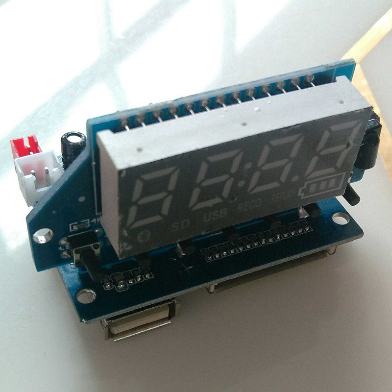 MP3-2101带显示屏USB解码板录音按键遥控MP3-21语音提示