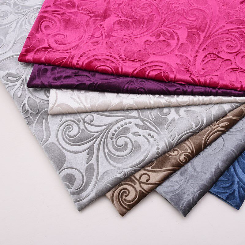 沙发布料面料欧式加厚意大利绒布压花荷兰绒天鹅绒坐垫抱枕桌布