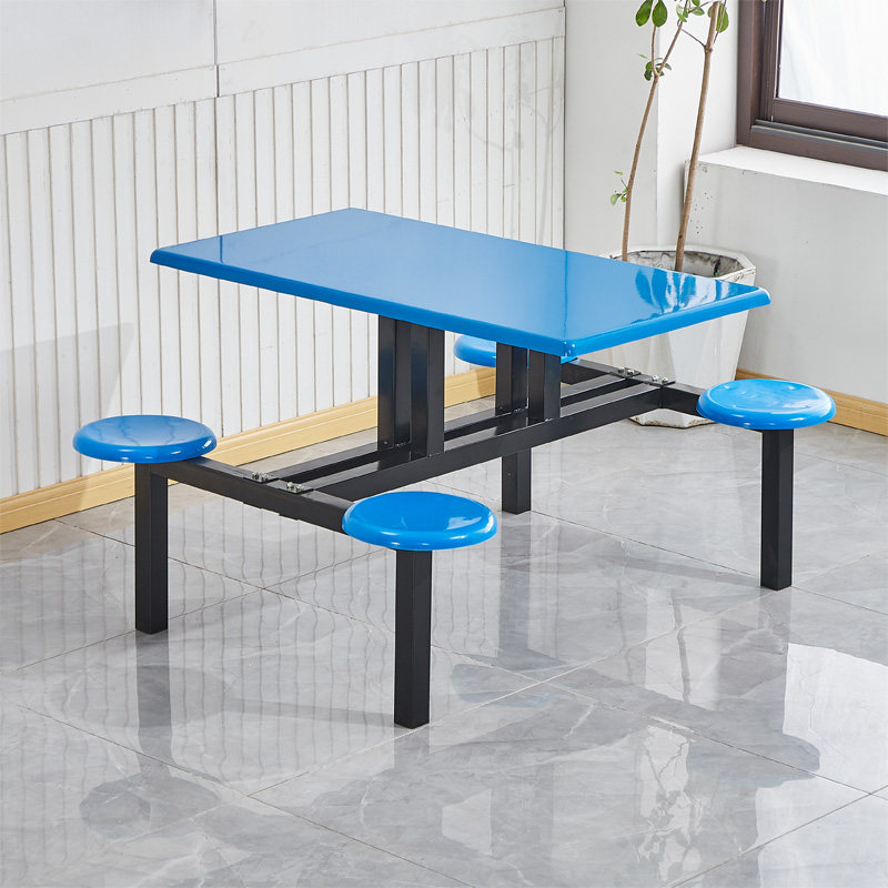 学校饭厅学生食堂餐桌椅公司员工地饭堂快餐桌椅4人8人连身餐桌椅,住宅家具,不锈钢/PVC餐桌,淘宝优惠券,粉丝福利购,淘宝优惠卷