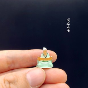 读书看书古人物小摆件奇石盆景鱼缸沙盘枯山水微景观造景树脂道具