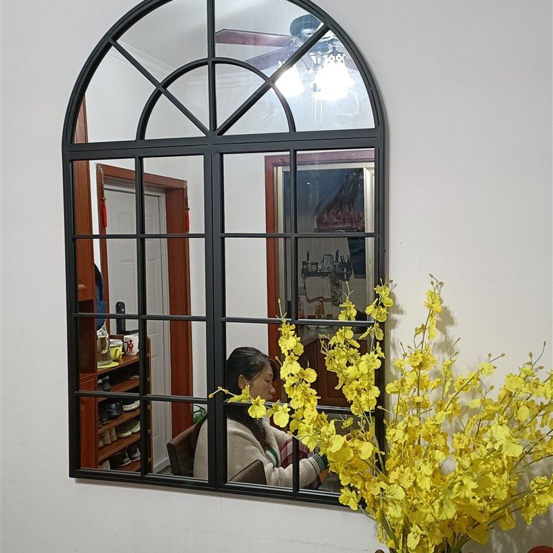 欧式铁艺假窗镜壁饰圆弧窗户开门假窗隔断格子假窗墙面装饰挂镜框,家居饰品,壁饰,淘宝优惠券,粉丝福利购,淘宝优惠卷