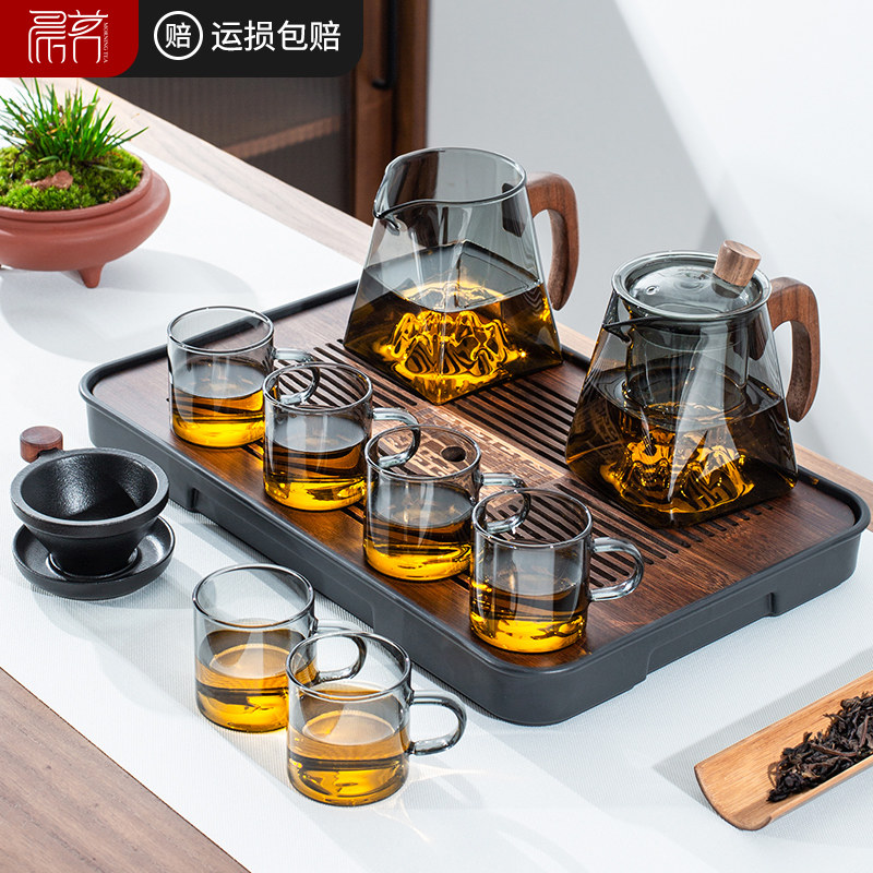 玻璃茶壶家用耐高温观山单壶泡花茶壶茶水分离过滤泡茶器茶具套装,餐饮具,功夫茶具,淘宝优惠券,粉丝福利购,淘宝优惠卷