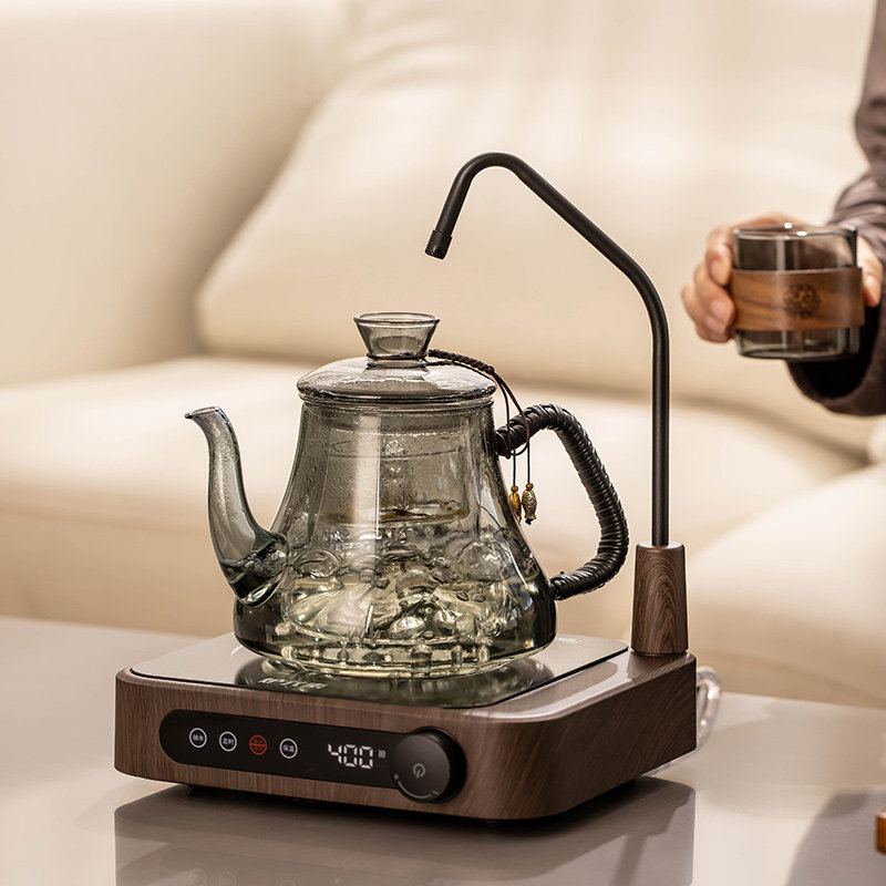 泥徒耐热玻璃煮茶壶自动上水电陶炉煮茶器家用台式烧水抽水All