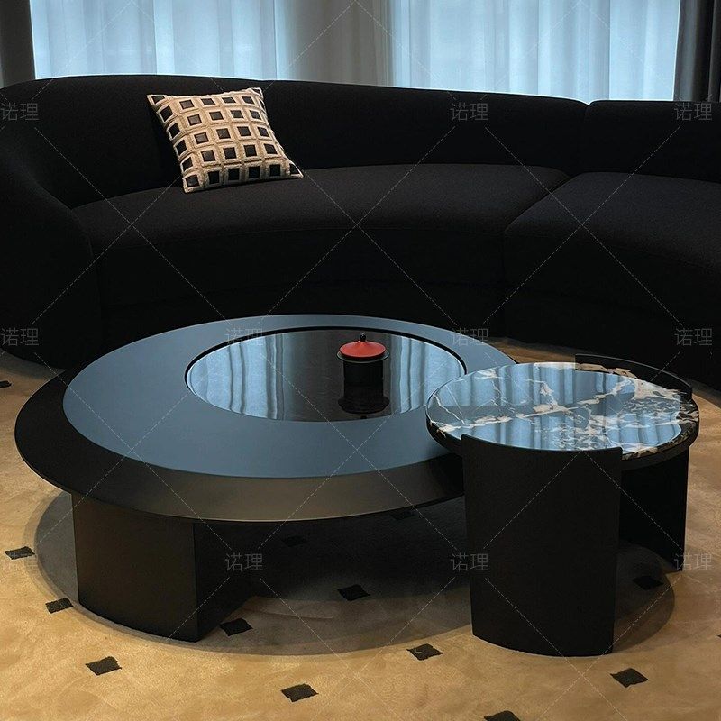 诺理NoL天然大理石实木烟熏色高级感2024新款意式极简设计师茶几,住宅家具,茶几,淘宝优惠券,粉丝福利购,淘宝优惠卷