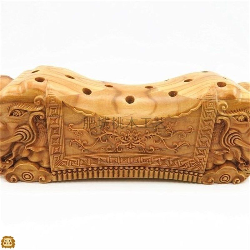 桃木枕头护颈椎病专用睡觉实木硬枕老式保健按摩枕雕刻工艺品摆件,家居饰品,木雕,淘宝优惠券,粉丝福利购,淘宝优惠卷
