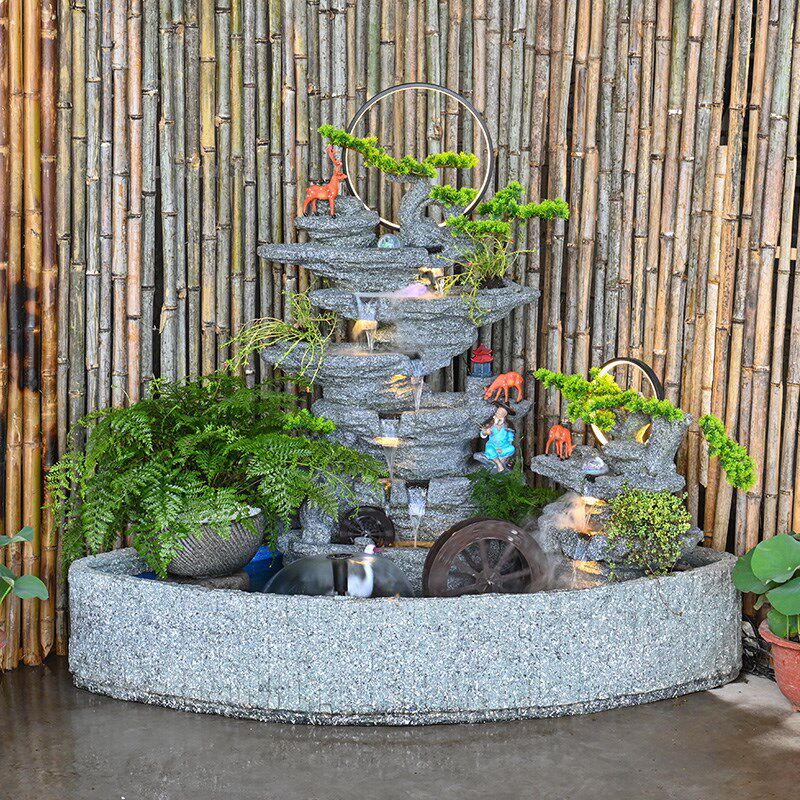 中式假山流水喷泉千层石室内外角落阳台别墅庭院花园景观鱼池摆件,家居饰品,流水摆件,淘宝优惠券,粉丝福利购,淘宝优惠卷