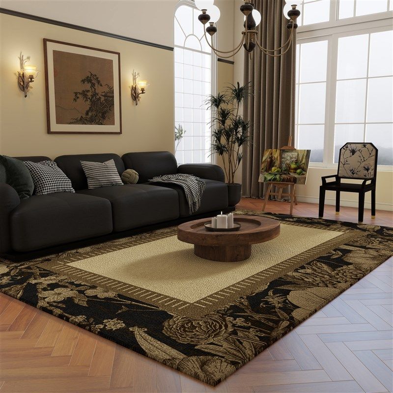 新款客厅地毯耐脏卧室地垫中古风全铺免洗可擦床边毯高端入户门垫,居家布艺,地毯,淘宝优惠券,粉丝福利购,淘宝优惠卷