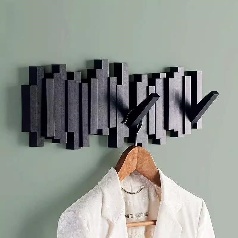 实木挂衣架钢琴键挂钩琴键墙上挂衣架玄关进门墙壁装饰架门后壁挂