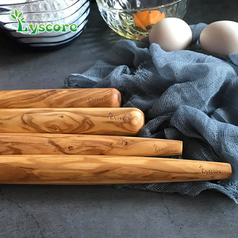 意大利实木橄榄木擀面杖饺子皮家用小号不粘擀面棍面棒专用两头尖