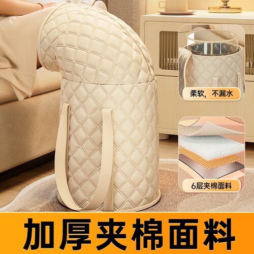 2024新款养生泡脚桶过膝小腿家用高深加热恒温可折叠便携式洗脚袋