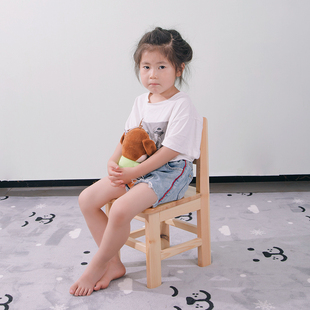 幼儿园实木桌椅儿童培训早教游戏桌松木橡木桌椅家用木制课桌椅子