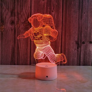 科幻宇航员3d小夜灯七彩氛围摆件装饰台灯卧室床头灯电竞房酒吧灯