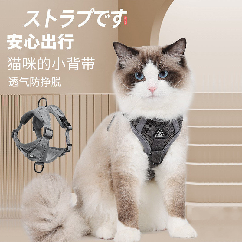 猫咪牵引绳防挣脱布偶猫背带蓝猫溜猫绳子猫咪外出专用遛猫绳透气,宠物/宠物食品及用品,猫牵引绳,淘宝优惠券,粉丝福利购,淘宝优惠卷