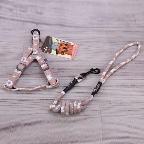 宠物牵狗遛狗比熊可爱泰迪狗牵引绳子胸背防挣脱胸背带小型犬套装