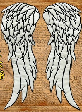 行尸走肉弩哥弩男Daryl翅膀双翅反光刺绣布贴徽标徽章