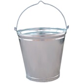 家用挑水桶打水桶圆形加厚提水桶大号浇水桶园艺桶装 水手工铁皮桶