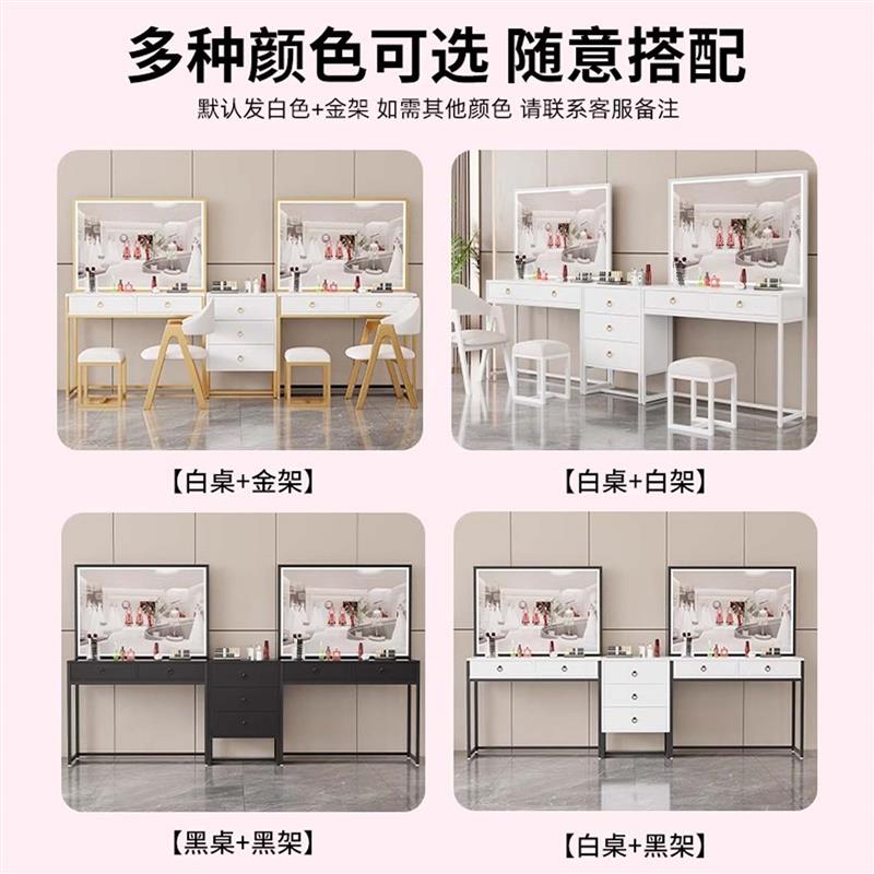 影楼梳妆台高清镜片彩妆学校化妆台带灯婚纱店美容院专用化妆桌