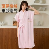 浴裙 浴袍式 浴巾女家用比全棉纯棉吸水可穿式 大人洗澡裹巾2024新款