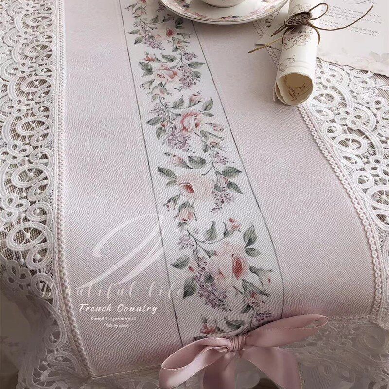 蕾丝新款植物花卉旗长条桌布防尘鞋柜布盖巾欧式电视柜盖布茶几旗,居家布艺,桌旗,淘宝优惠券,粉丝福利购,淘宝优惠卷