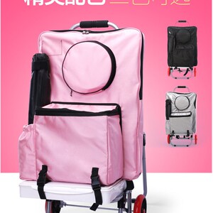 华逸画材多功能外出美术画画写生拉杆爬楼梯艺考工具箱画袋小推车