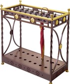 酒店大堂雨伞架扭铁花雨伞架铁艺创意雨伞存放架18头放伞架子