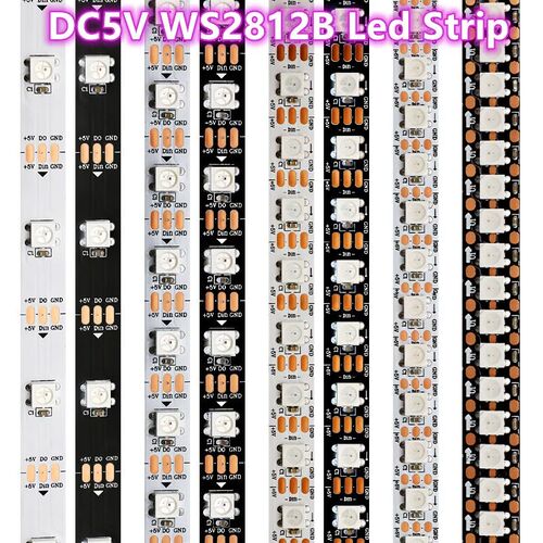 ws2812b幻彩LED灯带30珠裸板不防水跑马流水可编程全彩软灯条5V