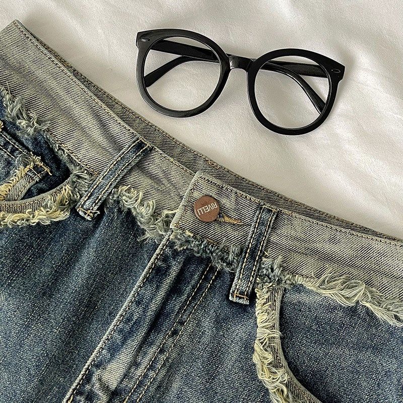 大码胖mm复古毛边高腰开叉牛仔半身裙女春季新款设计感A字中长裙,女装/女士精品,半身裙,淘宝优惠券,粉丝福利购,淘宝优惠卷