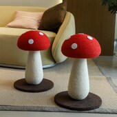 红蘑菇猫抓板猫爬架一体立式 剑麻不掉屑磨爪神器不占空间猫咪玩具