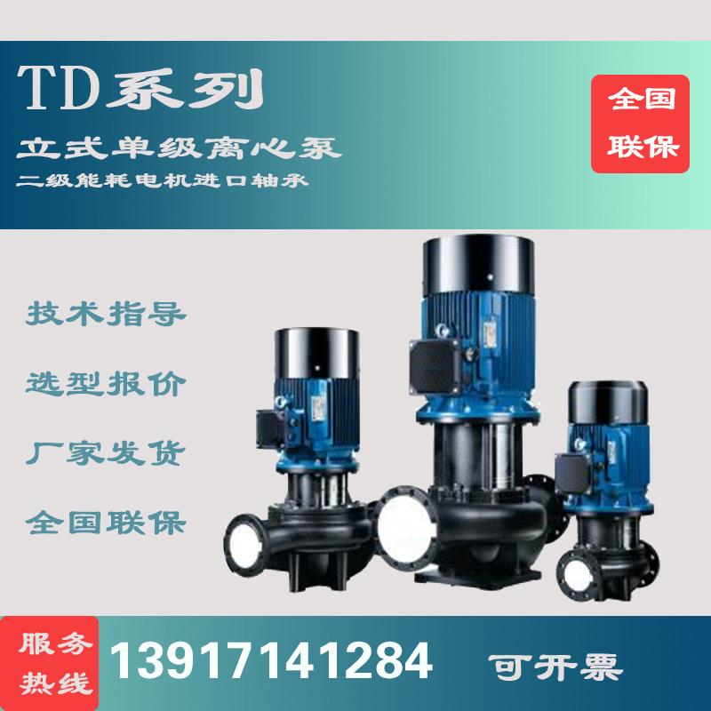TD100-9/15/17/22-2电动铸铁立式便拆管道循环增压泵空调循环水泵
