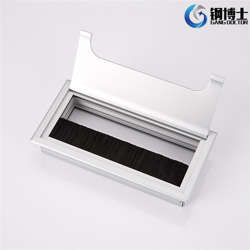桌面铝合金毛刷线盒办公桌翻盖线盒过线盒穿线盒走线孔盖装饰线盖,基础建材,线孔盖,淘宝优惠券,粉丝福利购,淘宝优惠卷