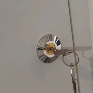 铜芯防水锁圆锁配电箱锁通用MS401钥匙转舌锁柜门锁工业设备通开
