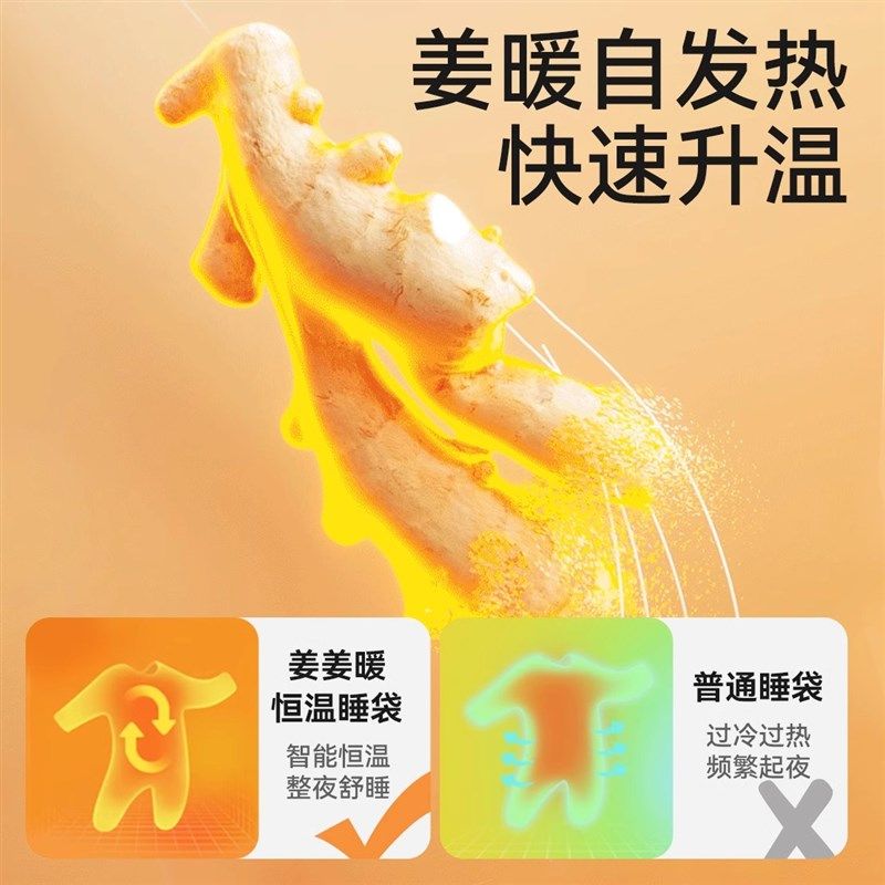 棉奇熊婴儿睡袋秋冬款恒温宝宝儿童防踢被子神器春秋睡袍四季通用