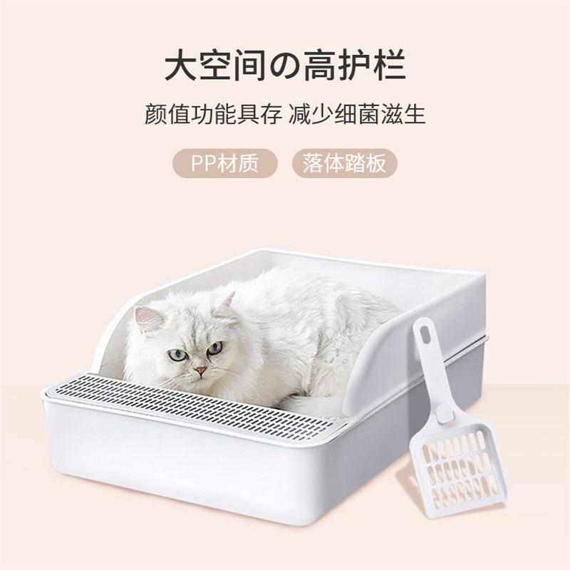 半封闭式猫砂盆超大号幼猫小号猫厕所一体防外溅可放猫笼子猫砂盆图片
