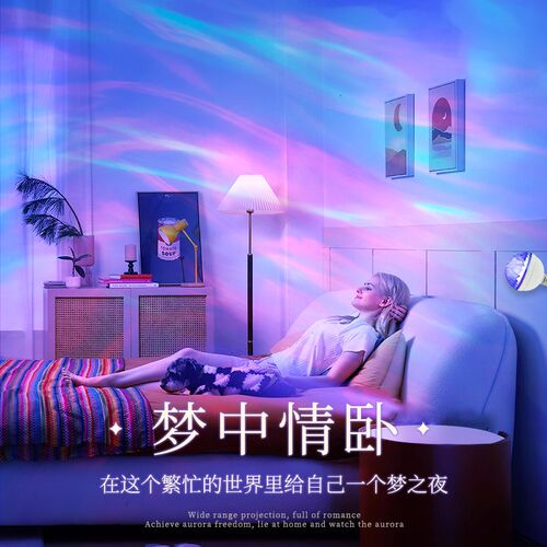 KTV旋转彩灯舞台灯北极光氛围灯家庭跳舞蹦迪喜庆E27螺口七彩灯泡