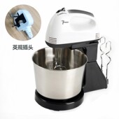 220V110V伏台式 打蛋器家用电动打发奶油蛋清烘焙和面搅拌器 桶装