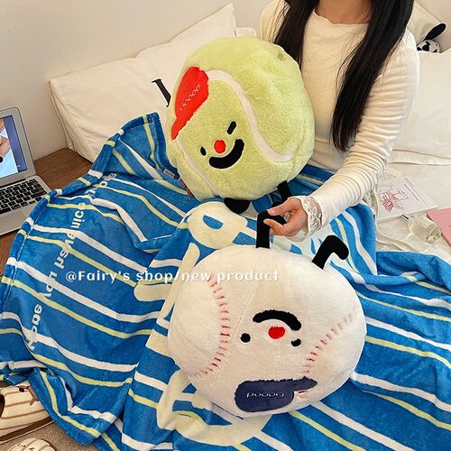 球球抱枕被二合一加厚两用学生宿舍盖毯子四季通用创意午睡枕抱枕