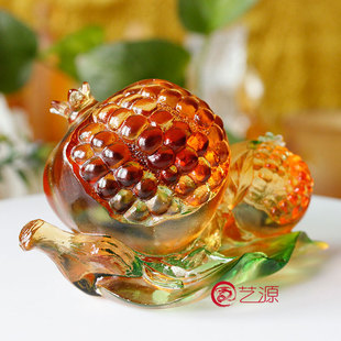 琉璃多子多福石榴摆件家居饰品创意结婚礼品毕业送老师生日礼物