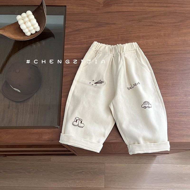 男宝宝春秋季趣味画家复古休闲裤婴幼儿百搭宽松长裤女童卡通裤子,童装/婴儿装/亲子装,裤子,淘宝优惠券,粉丝福利购,淘宝优惠卷
