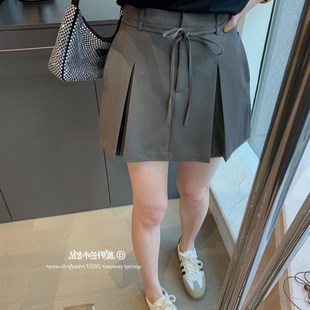 大碗plus定制大码女装微胖mm开叉西装短裙裤夏宽松显瘦百搭阔腿裤