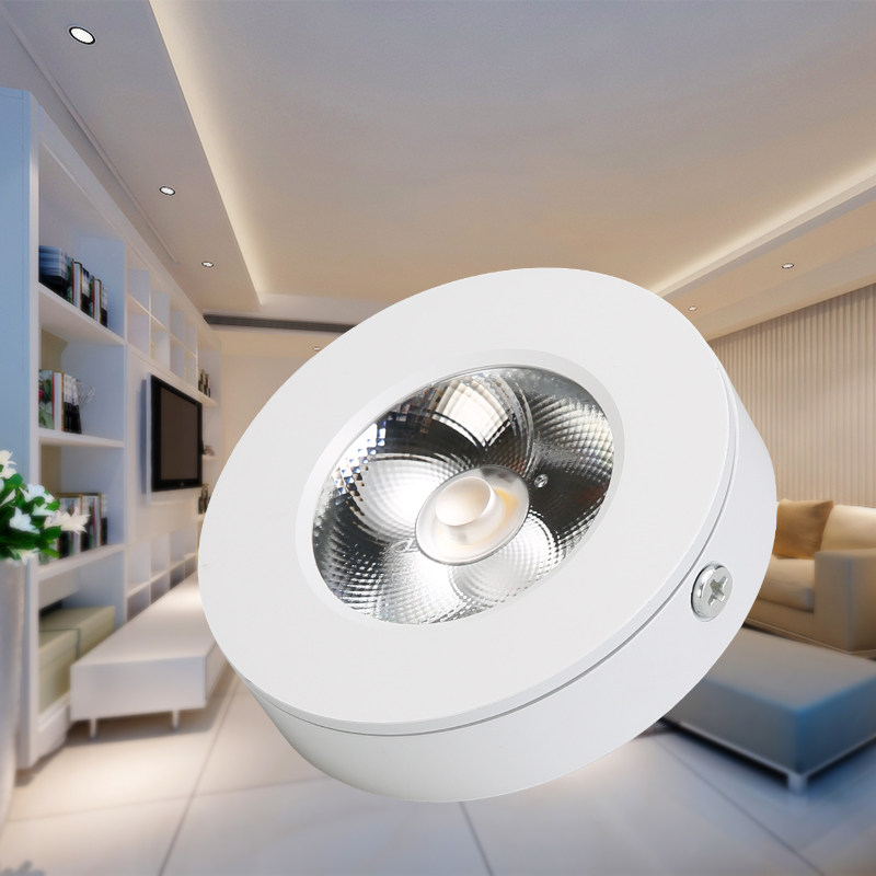 黑色超薄led明装小射灯酒柜免开孔筒灯5W10W客厅吸顶聚光天花灯,家装灯饰光源,明装射灯,淘宝优惠券,粉丝福利购,淘宝优惠卷