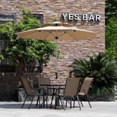 仿古户外伞遮阳棚遮阳伞庭院民宿太阳伞室外商用沙滩伞伸缩中柱伞