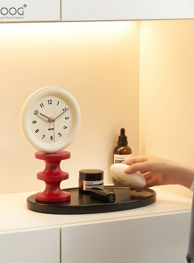 EMITDOOG客厅玄关收纳桌面高级感时钟摆件电视柜钥匙托盘装饰品