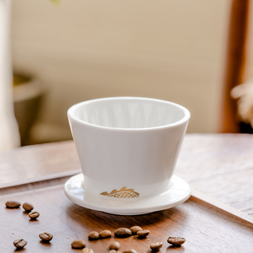 泰摩 冰瞳B75陶瓷滤杯手冲咖啡 金龙杯蛋糕平底滤杯家用咖啡器具
